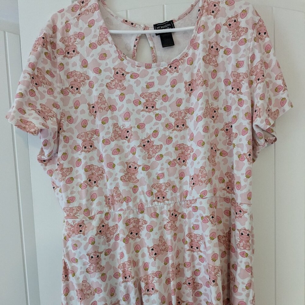 Her Universe Strawberry Cow Print Dress